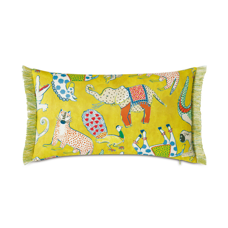 Eastern Accents Hullabaloo Brush Fringe Rectangular Cotton Pillow Cover